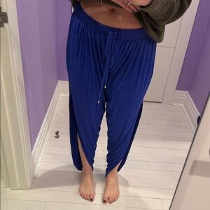 Loose Harem Pants in Bold Cobalt Blue